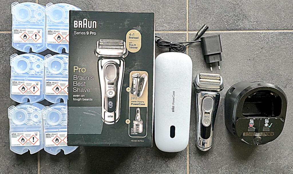 Rasoir Braun Serie 9 Pro + Station d'accueil et nettoyage, Electroménager, Équipement de Soins personnels, Comme neuf, Rasage ou Épilation