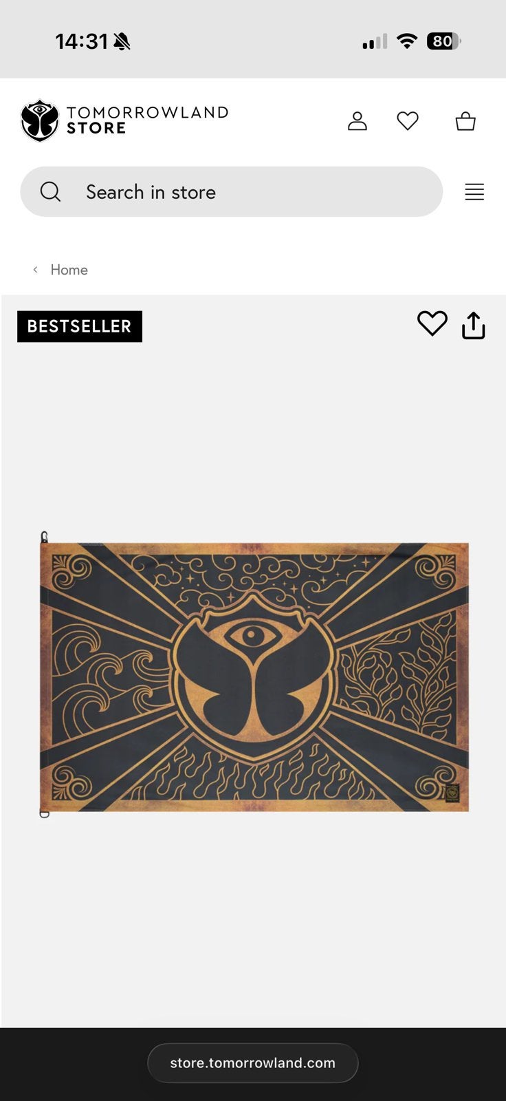 Tomorrowland vlag/flag 20jaar limited edition, Enlèvement ou Envoi, Neuf