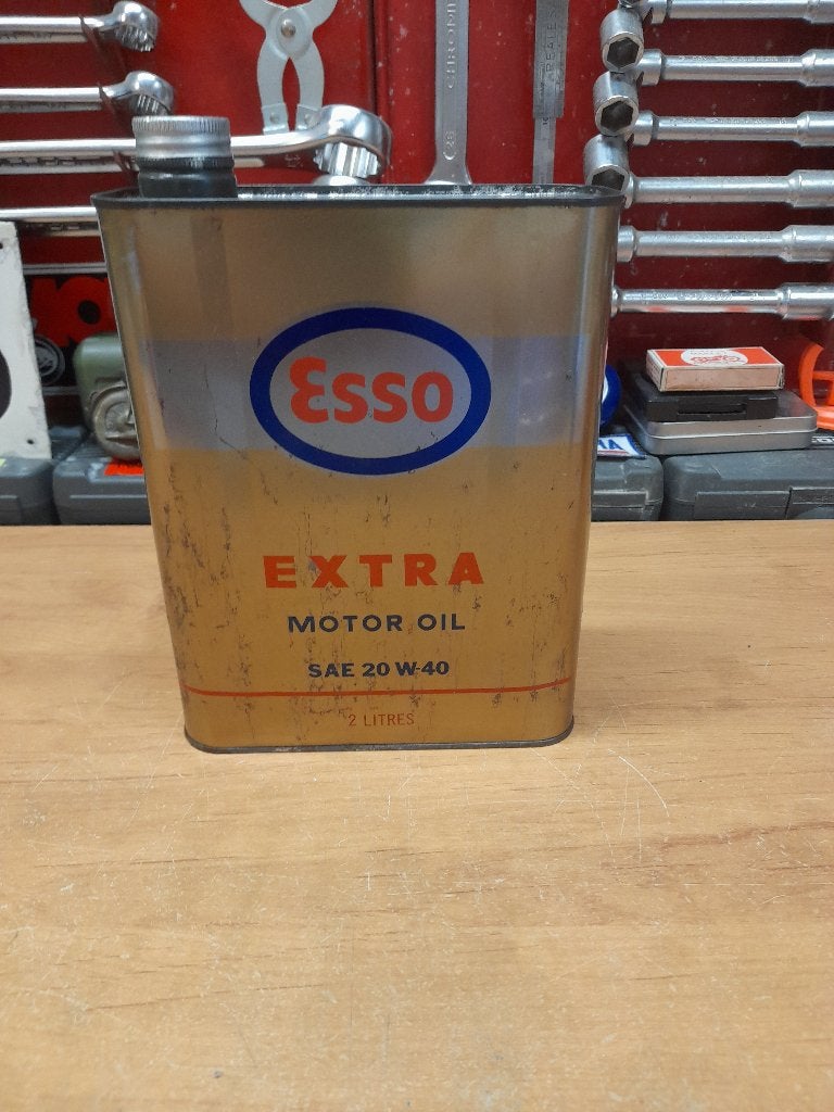 ancien bidon huile vide esso extra sae 20w40, Envoi, Utilisé, Autres types