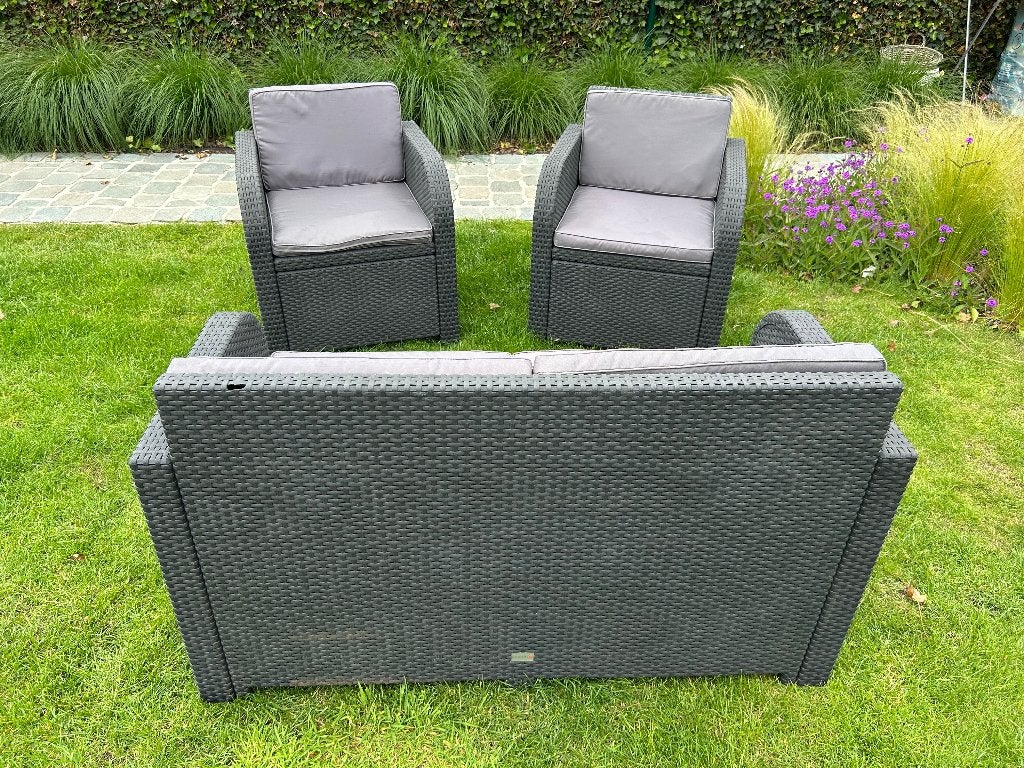 Loungesetje Allibert, Tuin en Terras, Ophalen, 4 zitplaatsen, Kunststof, Gebruikt