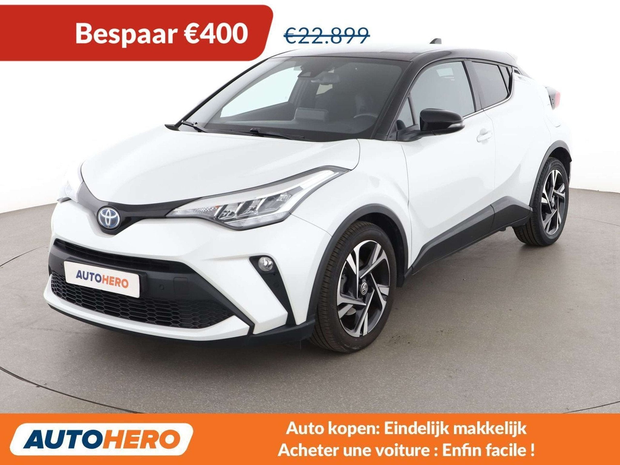 Toyota C-HR 1.8 Hybrid Flow (bj 2024, automaat), Auto's, 122 pk, Wit, 5 zetels, 5 deurs