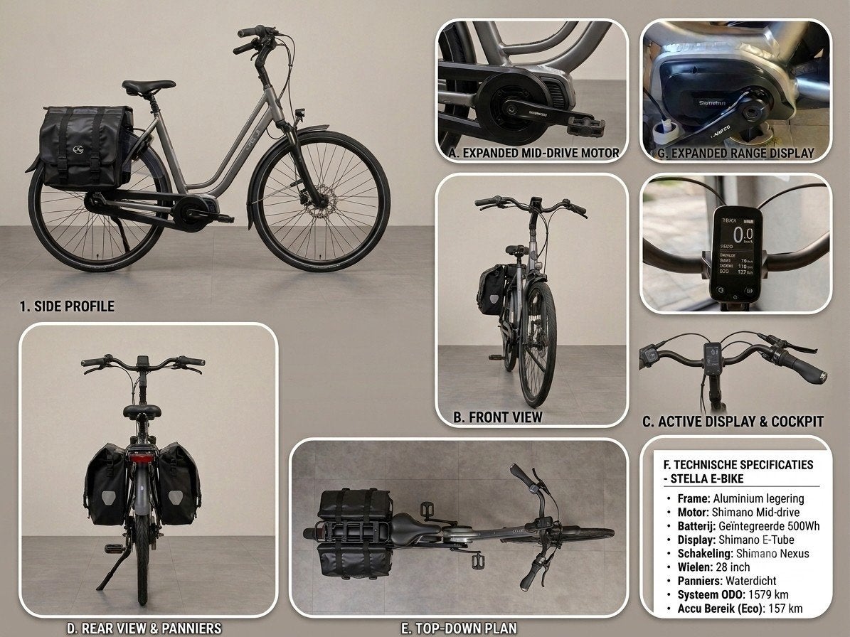 ​ Stella E-bike in NIEUWSTAAT! Shimano Steps Middenmotor |, Fietsen en Brommers, Zo goed als nieuw, 51 tot 55 cm, 50 km per accu of meer