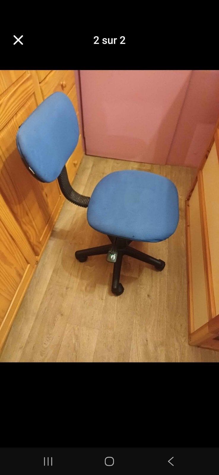 chaise bureau, Enlèvement, Utilisé, Bleu, Chaise de bureau