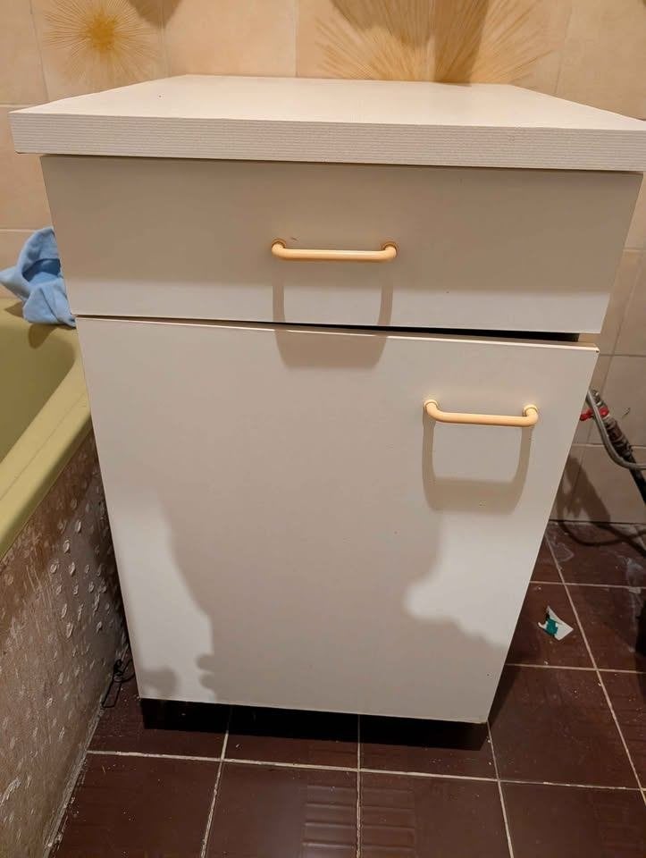 meuble d'appoint blanc salle de bain, 25 à 50 cm, Armoire (mi-)haute, Moins de 100 cm, Enlèvement