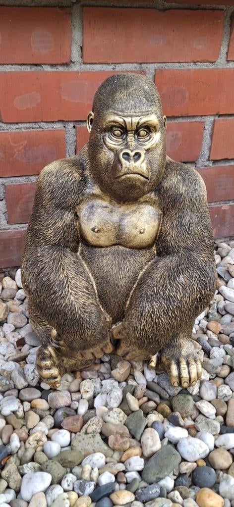 Groot bronskleurig Gorilla beeld, is een heuse eyecatcher!, Ophalen, Nieuw, Dier