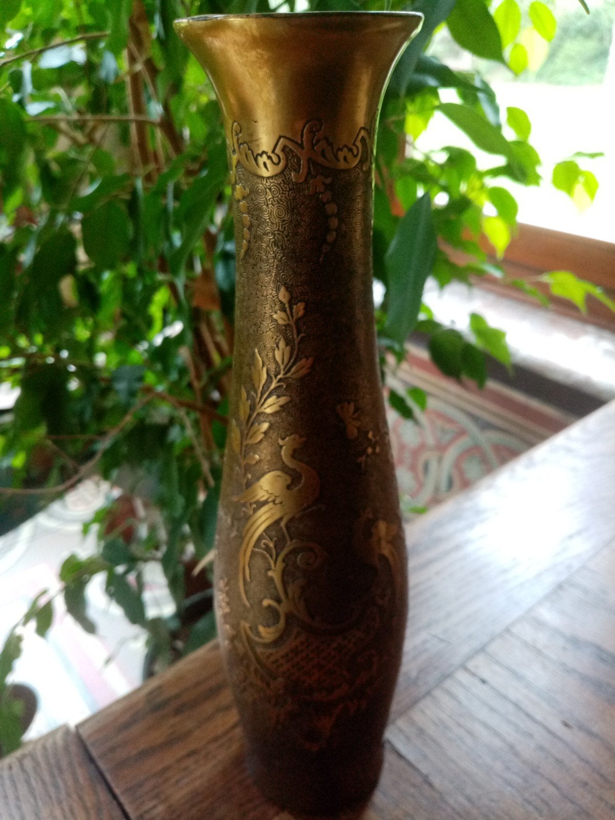 Vase art nouveau Léon Ledru galvanoplastie Val St Lambert, Antiquités & Art, Enlèvement ou Envoi