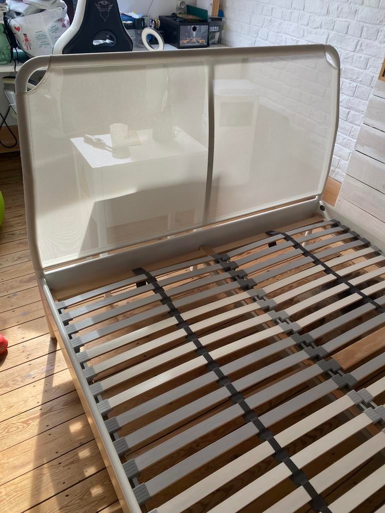 Lit double Ikea  55€, Maison & Meubles, Chambre à coucher | Lits, Modele, 140 cm, Enlèvement, Utilisé