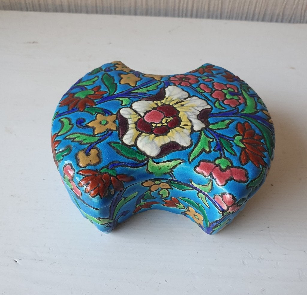 Boîte ancienne Longwy - Décor D793 (France, vers 1930), Enlèvement ou Envoi