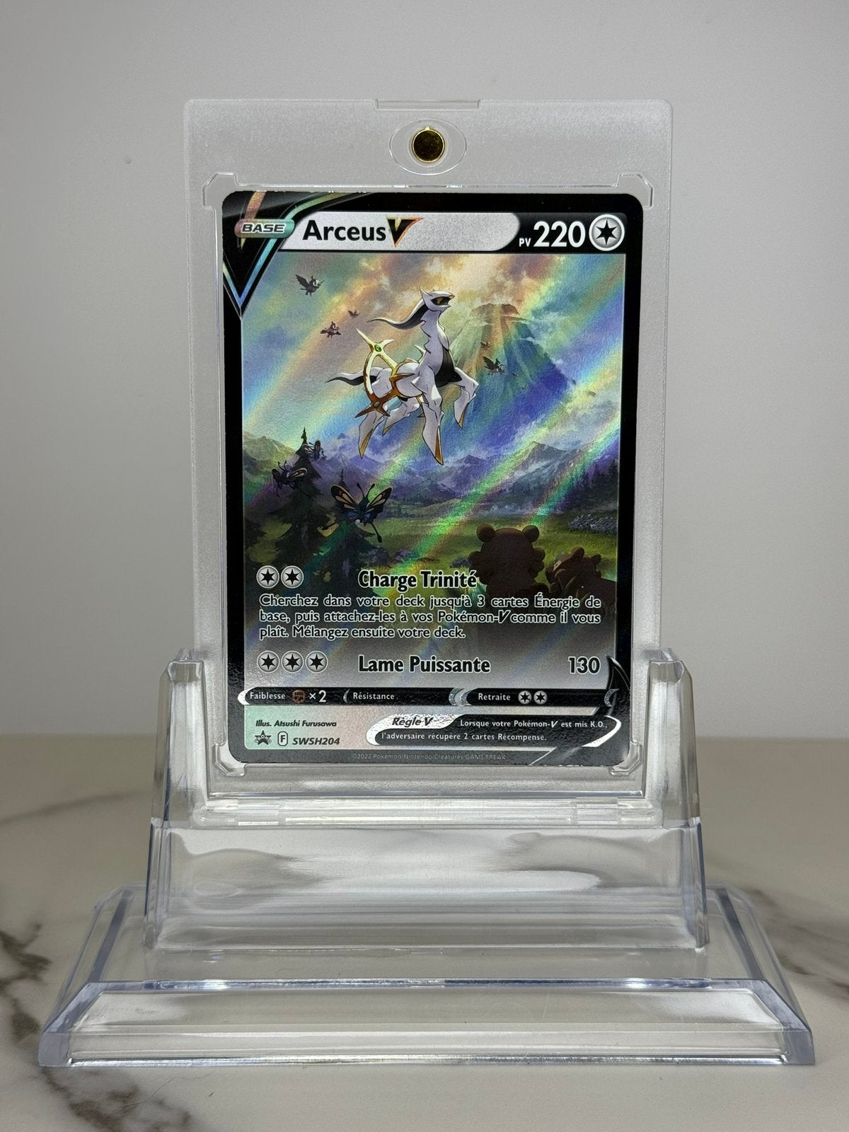 Arceus-V SWSH204 – Promo Épée & Bouclier – Face NM / Dos EX, Enlèvement ou Envoi, Neuf