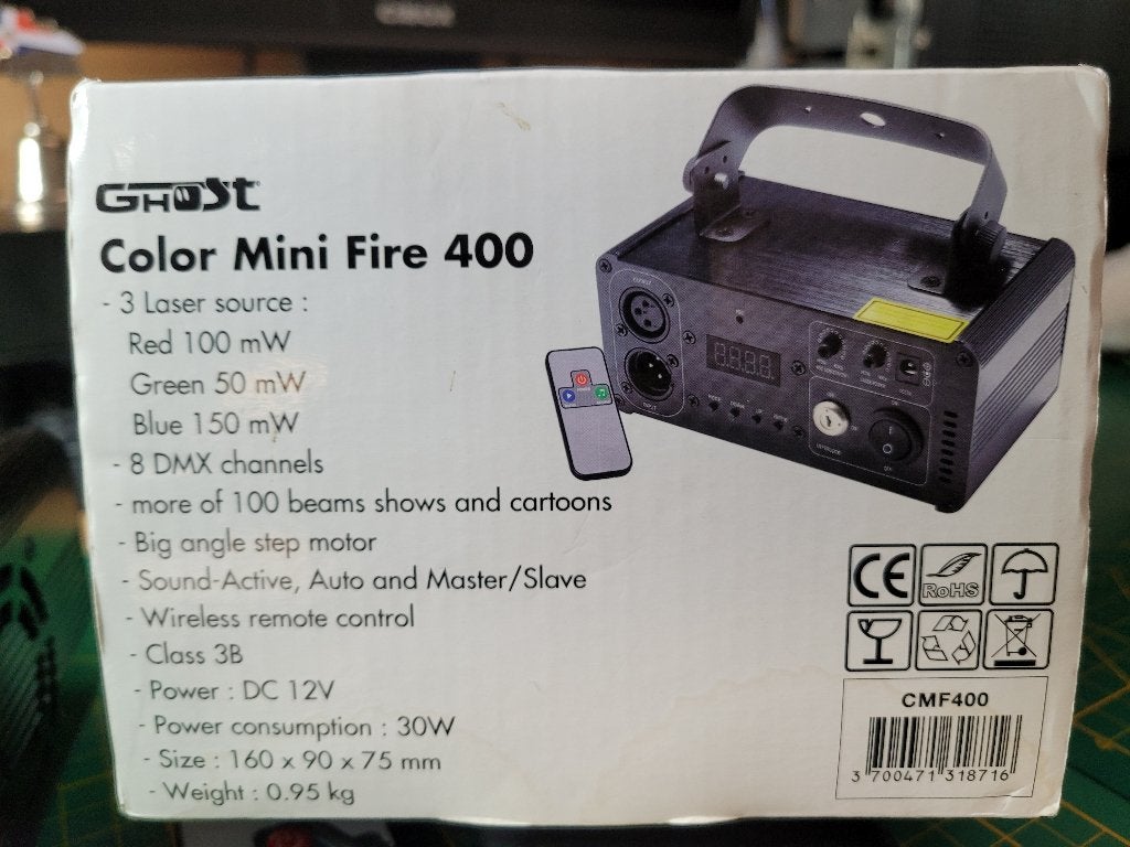 COLOR MINI FIRE 400 GHOST, Musique & Instruments, Lumières & Lasers, Enlèvement ou Envoi, Utilisé, Laser