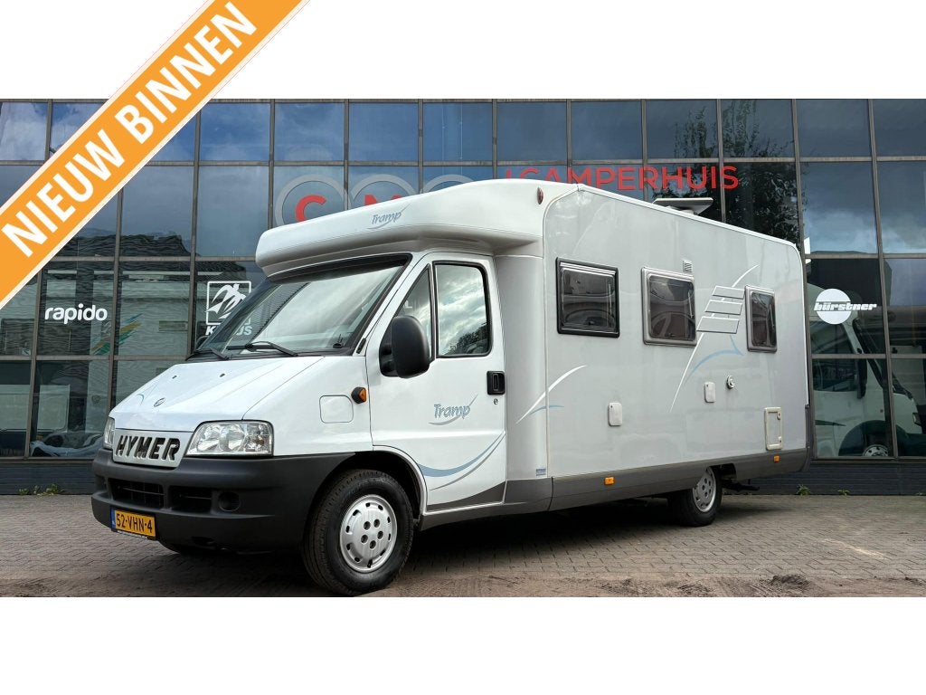 Hymer Tramp 655 Airco,Topindeling,Vastbed, Ringverwarming, Afzuigkap, 6 tot 7 meter, Bedrijf