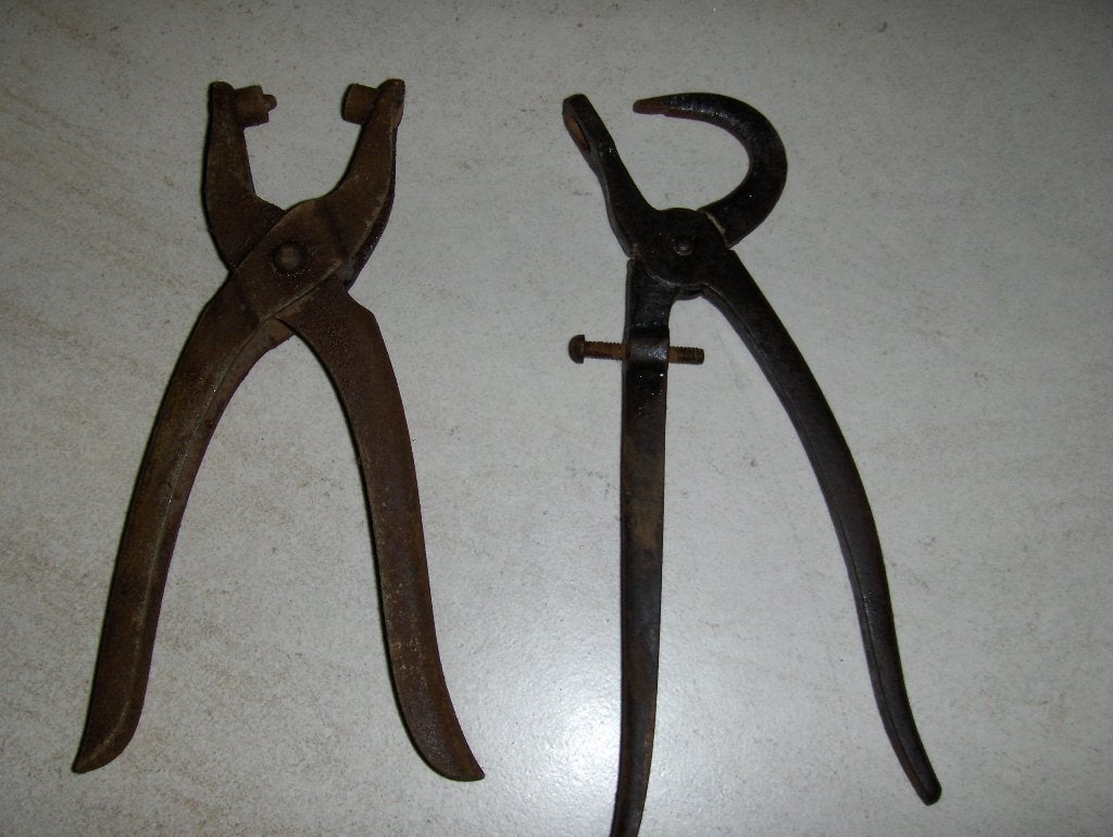 Ancienne pinces a sertir et dessertir pour le cuir., Antiek en Kunst, Antiek | Gereedschap en Instrumenten, Ophalen of Verzenden
