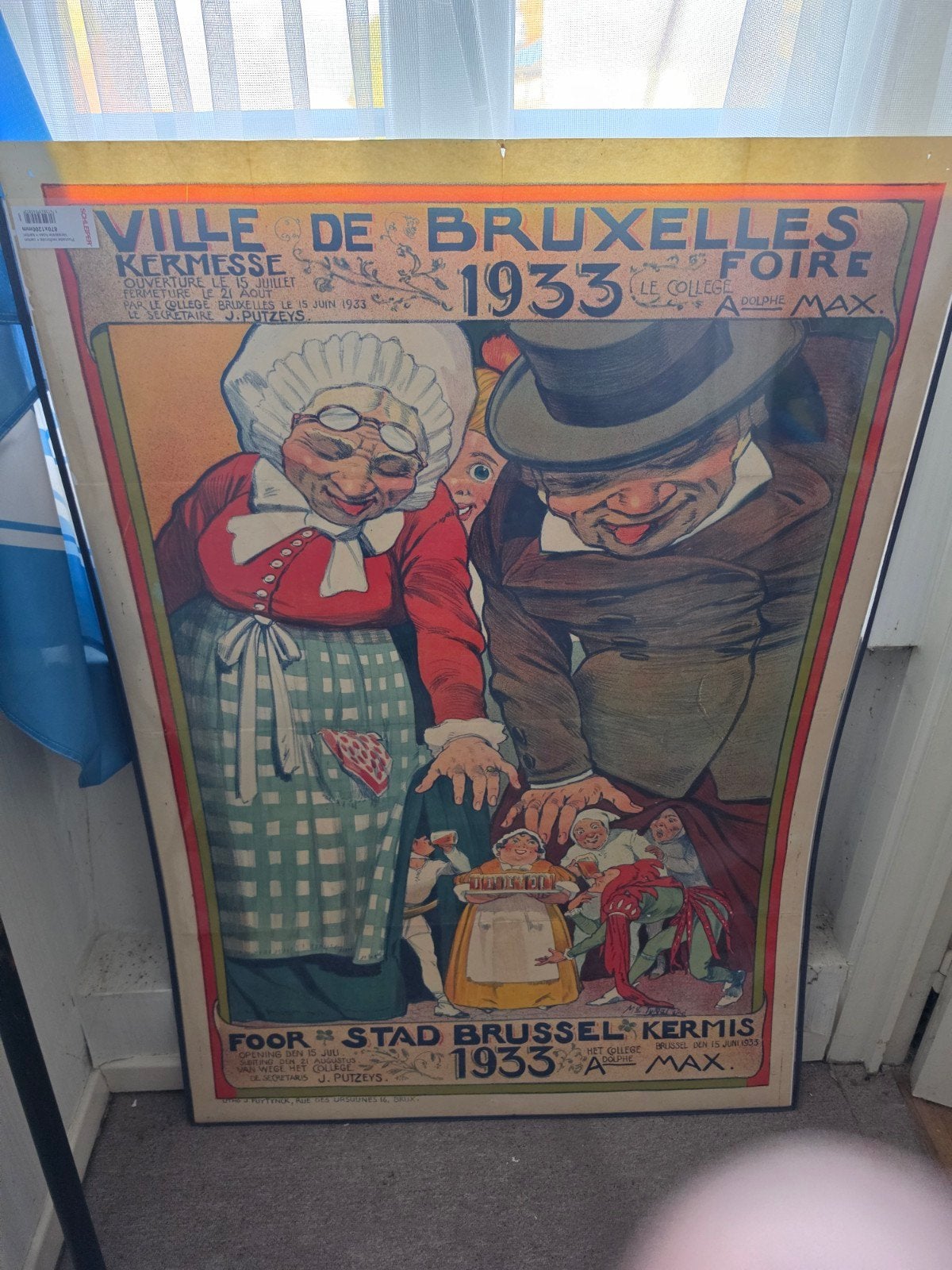 oude originele poster kermis 1933, Ophalen of Verzenden