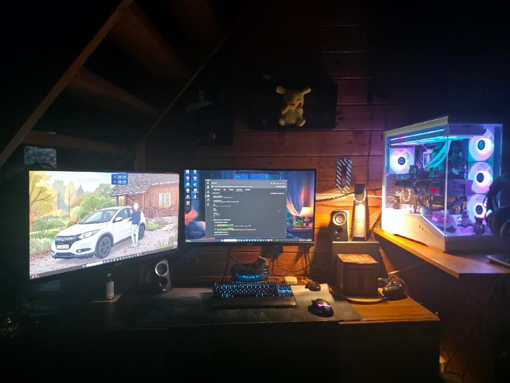 Asus/Lian li custom build rtx5070ti Ryzen7 9800X3D 3TB SSD, 3TB, Avec carte vidéo, Virtual Reality, 4 Ghz ou plus