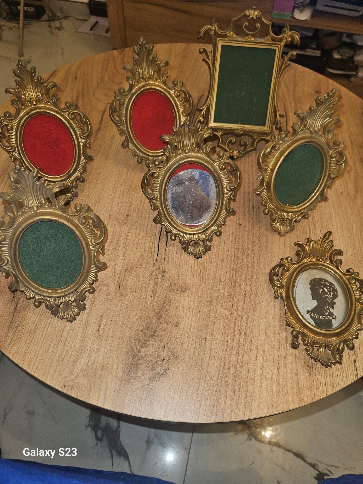 Lot de 7 cadres vintage dorés – Style Baroque / Florentin (A, Antiquités & Art, Enlèvement