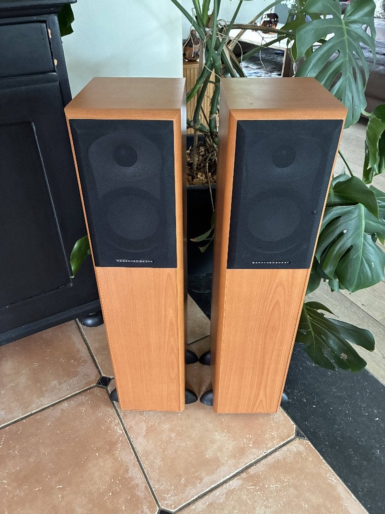 Enceintes Mordaunt-short MS904, TV, Hi-fi & Vidéo, Enlèvement, Utilisé, Enceinte colonne, Câbles inclus