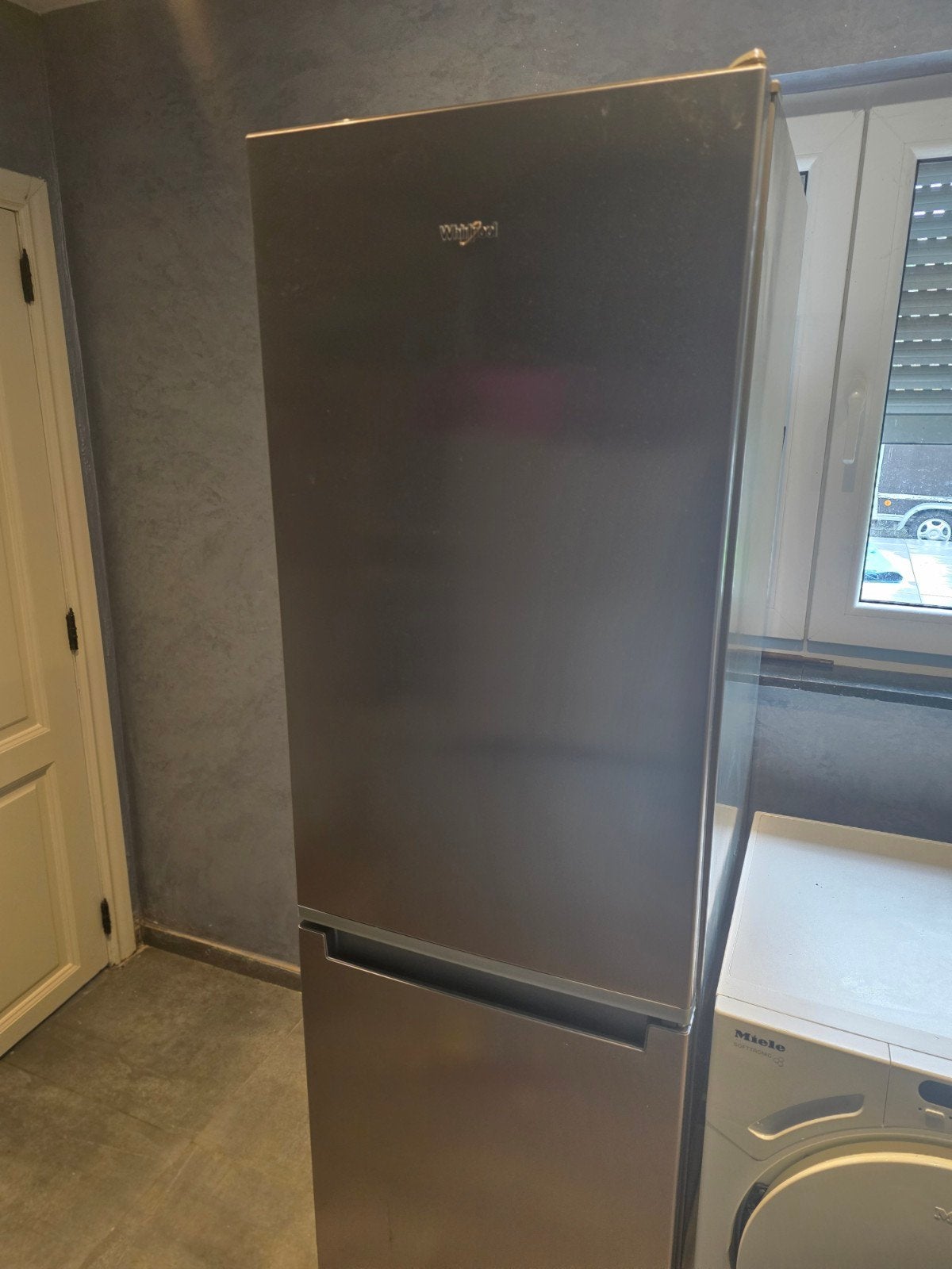 Réfrigérateur combiné Whirlpool Inox - Très bon état, Electroménager, Enlèvement
