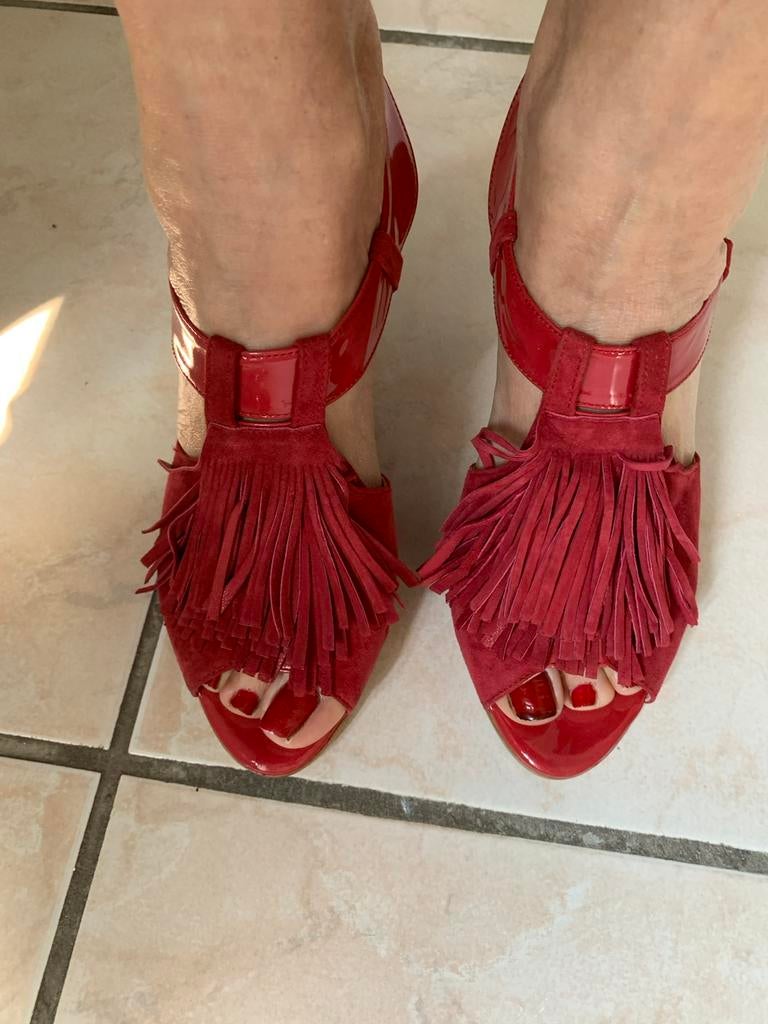 Elegante sandalen Voltan 38 rood als nieuw, Enlèvement ou Envoi, Comme neuf