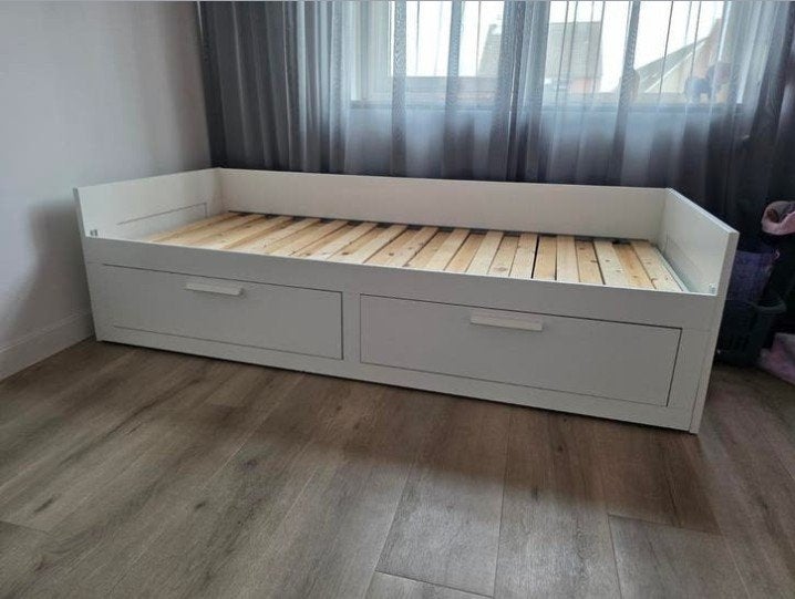 Lit gigogne Ikea BRIMNES 2 matelas avec housse lavable, Enlèvement