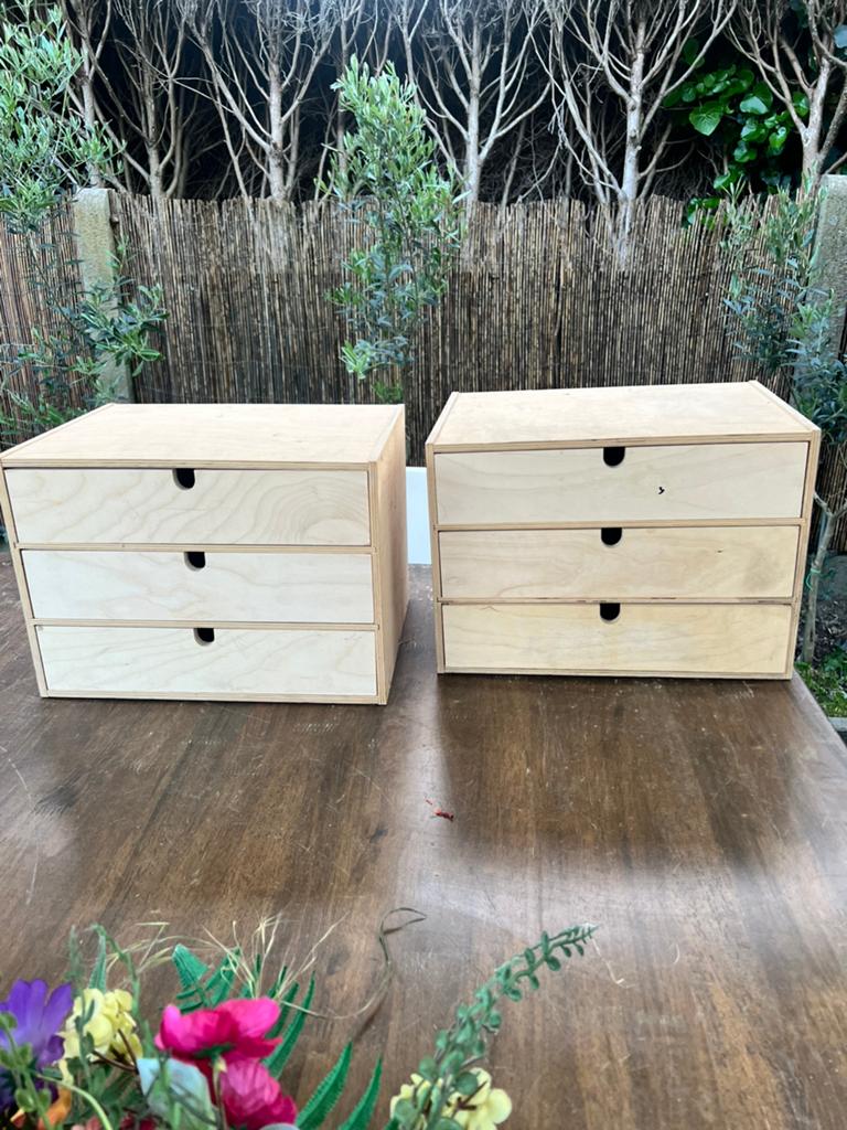 Deux boites rangement en bois, Enlèvement, Utilisé, Bois