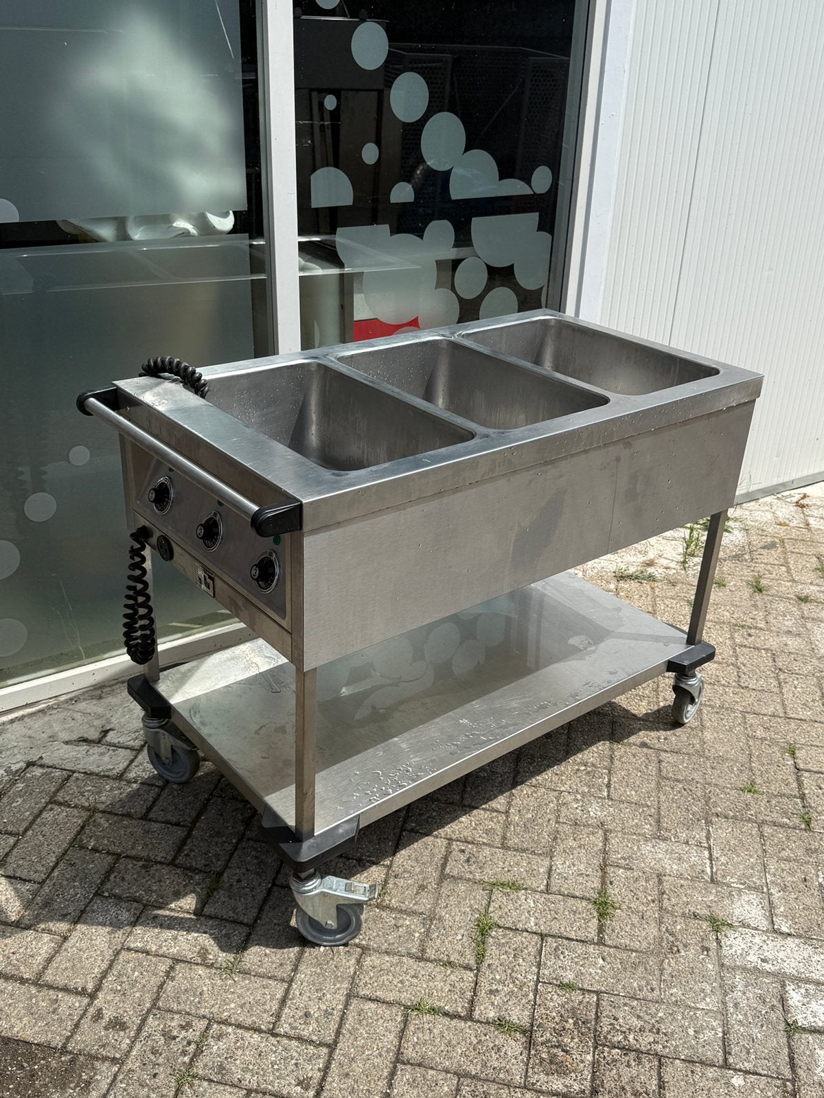 Blanco Bain-Marie SAW 3 bainmarie wagen rvs verrijdabaar, Ophalen