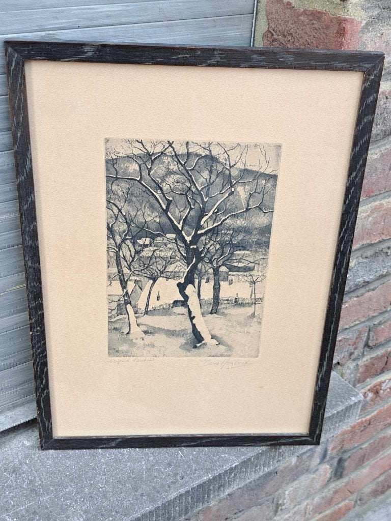 eau forte signe eva herbiet, Ophalen of Verzenden