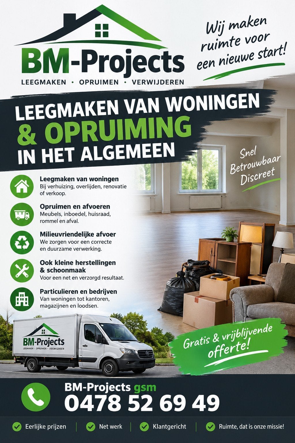 Opruimingen/leegmakingen, Tuin en Terras, Ophalen