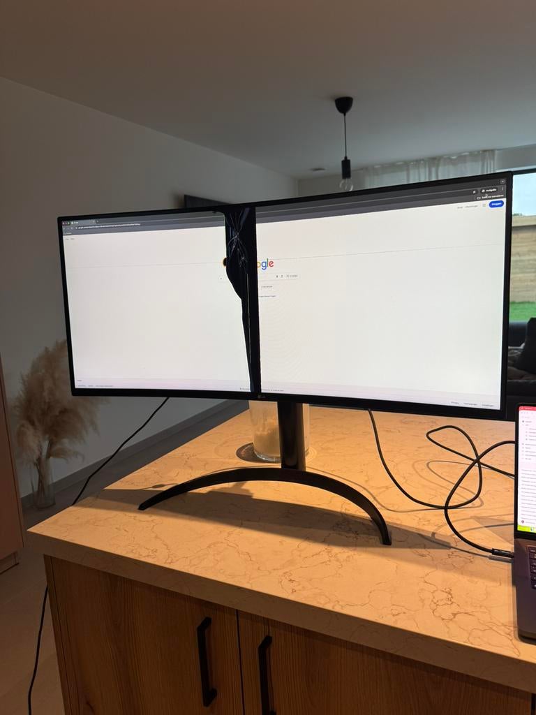 LG 34WP75C-B Curved Ultrawide 34" - SCHERM DEFECT, Ophalen, Zo goed als nieuw, USB-C, Ultrawide