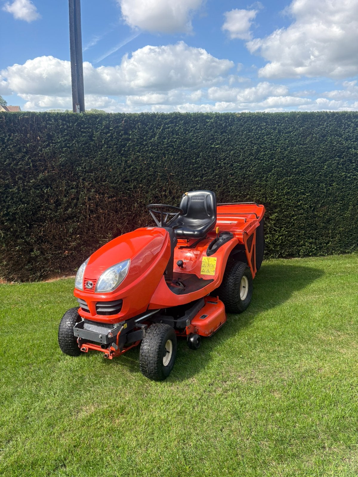 Kubota diesel zitmaaier, Ophalen, Cirkelmaaier, Gebruikt, Opvangbak