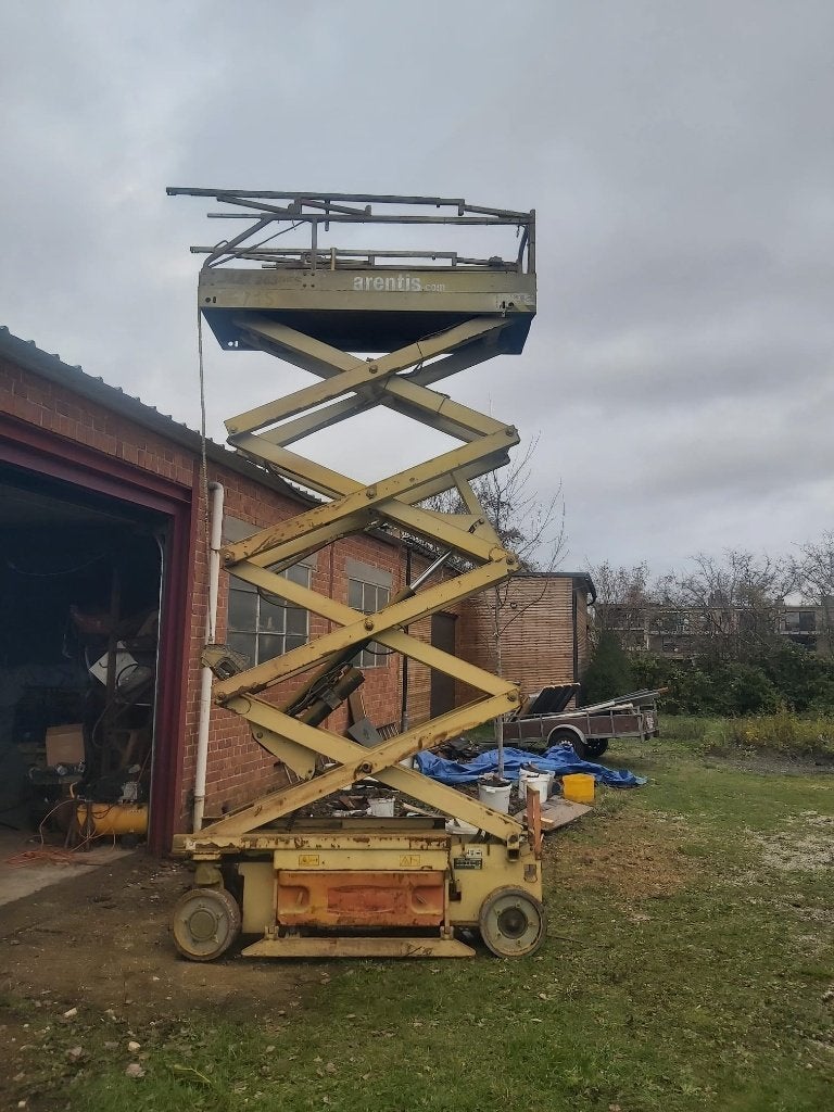 Schaarlift 9 meter, Ophalen