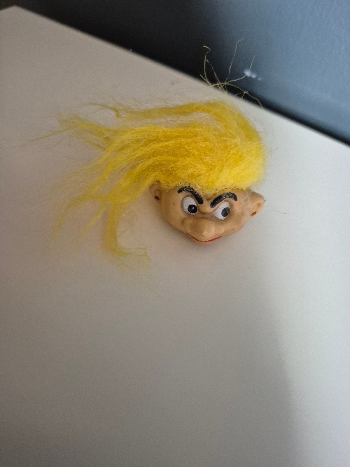troll vintage popje voor op potlood 1990 3cm, Verzamelen, Ophalen of Verzenden