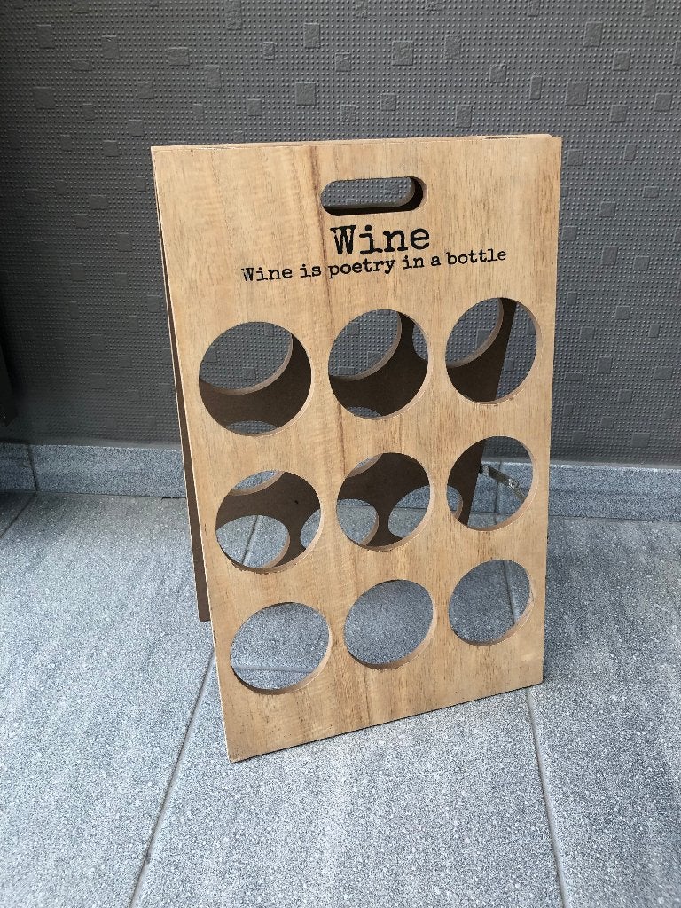 wijnrekje, Huis en Inrichting, Woonaccessoires | Wijnrekken, Ophalen, Nieuw, Hout, 5 tot 15 flessen