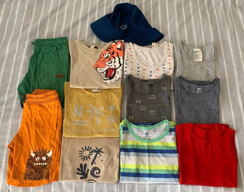 Lot zomerse kinderkleding, maat 122, Kinderen en Baby's, Ophalen of Verzenden, Gebruikt, Jongen, Setje