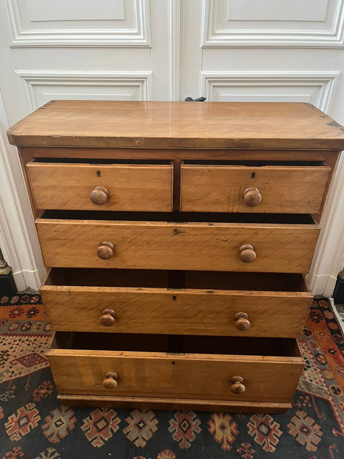ANTIEKE ENGELSE LADEKAST COMMODE MAHONIE AUTHENTIEK, Enlèvement, Comme neuf
