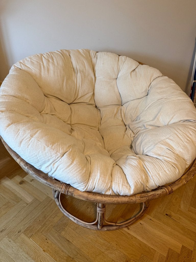 Fauteuil boule en rotin casa, Ophalen, Zo goed als nieuw, Riet of Rotan