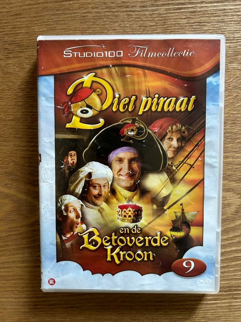 DVD Piet Piraat en de Betoverde Kroon, Avontuur, Alle leeftijden, Ophalen of Verzenden, Zo goed als nieuw