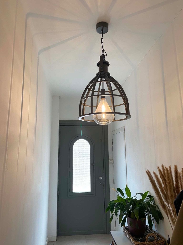 Verlichting, Ophalen, E27 (groot), Zo goed als nieuw, Metaal