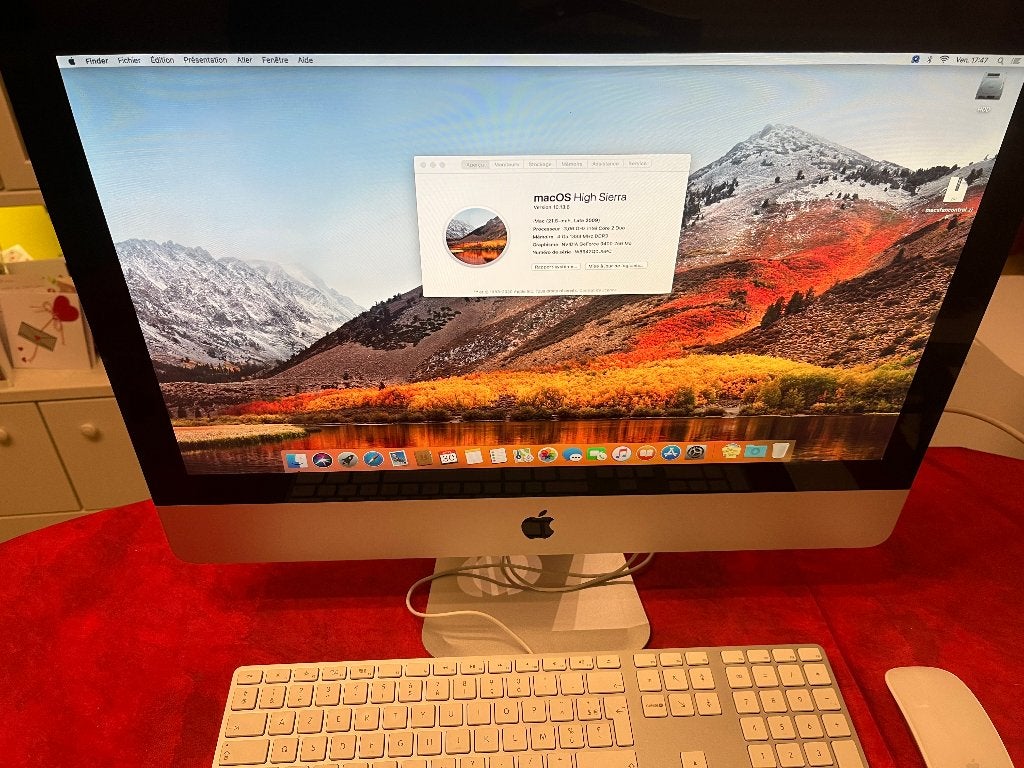 Je vends mon iMac Apple avec écran intégré de 21,5 pouces,, Informatique & Logiciels, IMac, Enlèvement, Utilisé, 500 GB