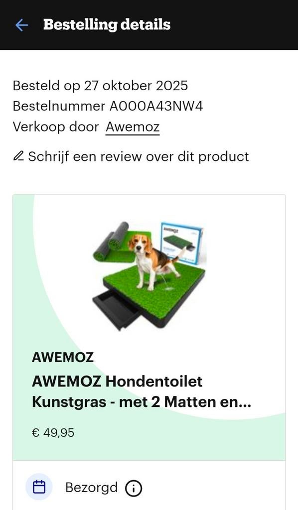 Puppy training mat, hondentoilet, Enlèvement