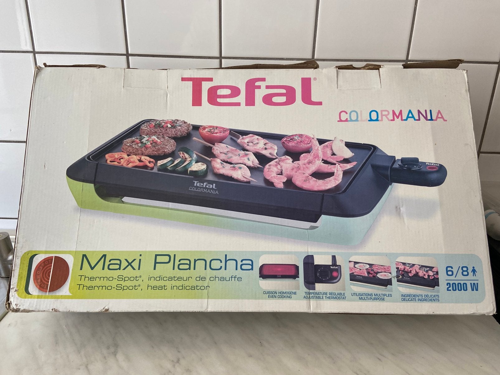 Tefal Maxi plancha, Elektronische apparatuur, Grillplaten, Ophalen, Zo goed als nieuw