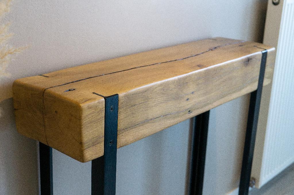 Console meuble en ancienne poutre en chêne, Enlèvement ou Envoi, Neuf, Bois