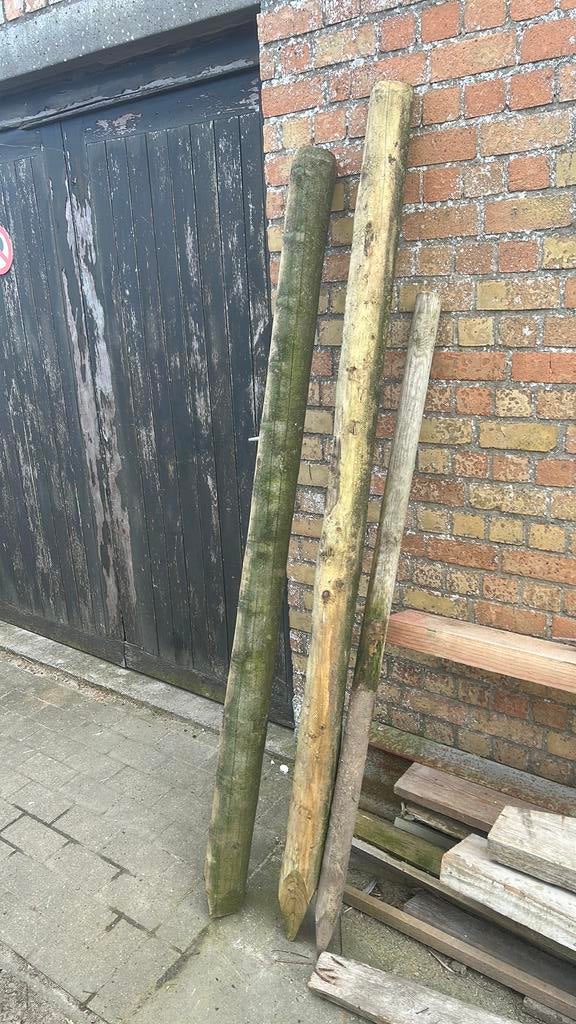 Houten palen, Ophalen, Gebruikt, Palen
