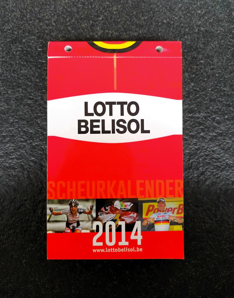 Scheurkalender 2014 - Lotto Belisol, Envoi, Comme neuf, Course à pied et Cyclisme