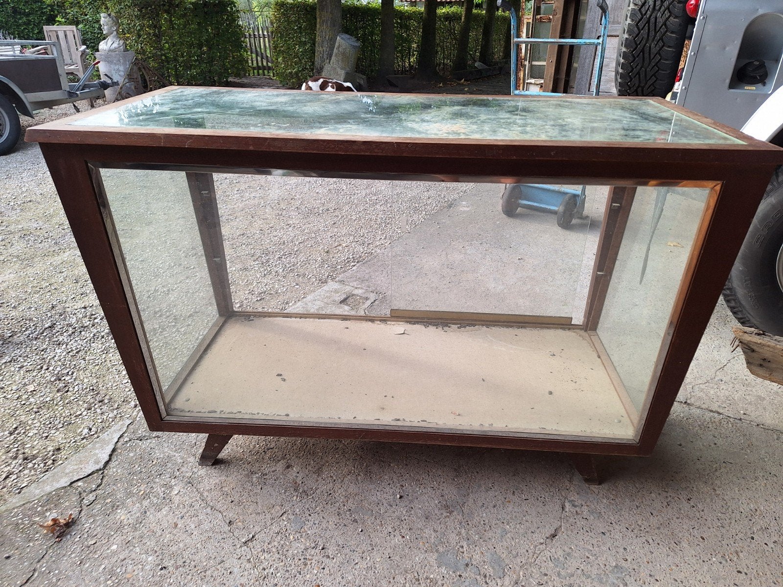 oude vitrine toogje, Maison & Meubles, Avec porte(s), Moins de 100 cm, Enlèvement, Utilisé