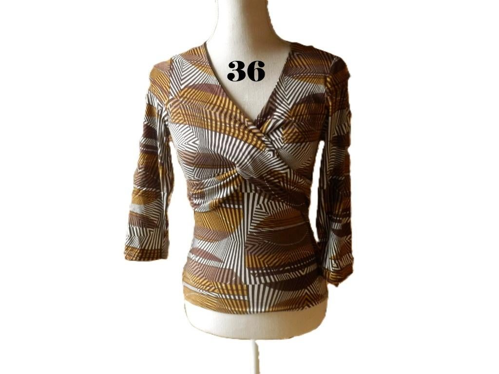 (200) -blouse femme t.S brune - bréal -, Kleding | Dames, Bruin, Ophalen of Verzenden, Zo goed als nieuw, Bréal