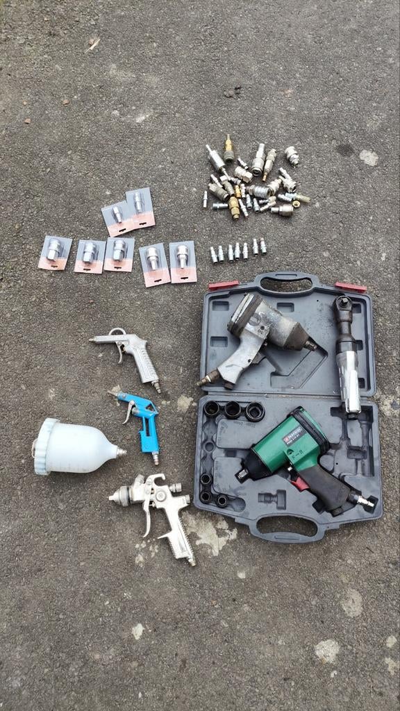 Verschillende perslucht accessoires zoals boulonneuse,..., Ophalen of Verzenden, Gebruikt, 6 tot 10 bar