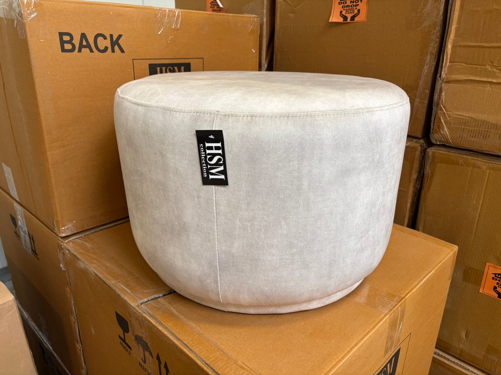 Nieuwe ronde poef otto big HSM collectie, Neuf, Enlèvement ou Envoi, Rond, 50 à 75 cm