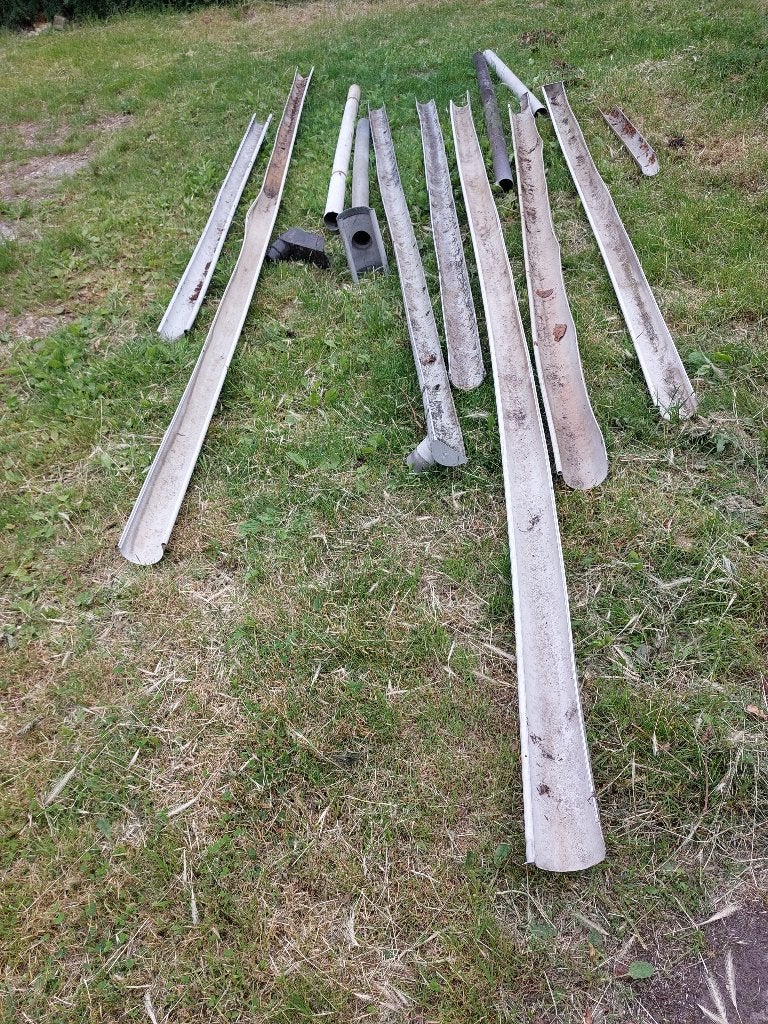 gebruikte pvc buizen en goten, Ophalen, Afvoer, Gebruikt, 4 tot 6 meter