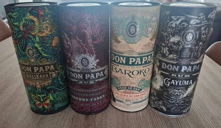 4 Don Papa flessen inclusief kokers ( Nieuw & sealed ), Verzamelen, Wijnen, Overige gebieden, Overige typen, Nieuw, Ophalen of Verzenden