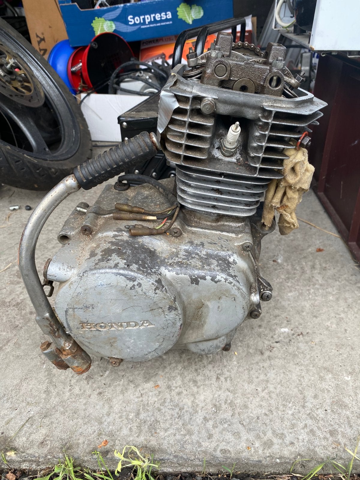 Honda cb50 moter, Ophalen